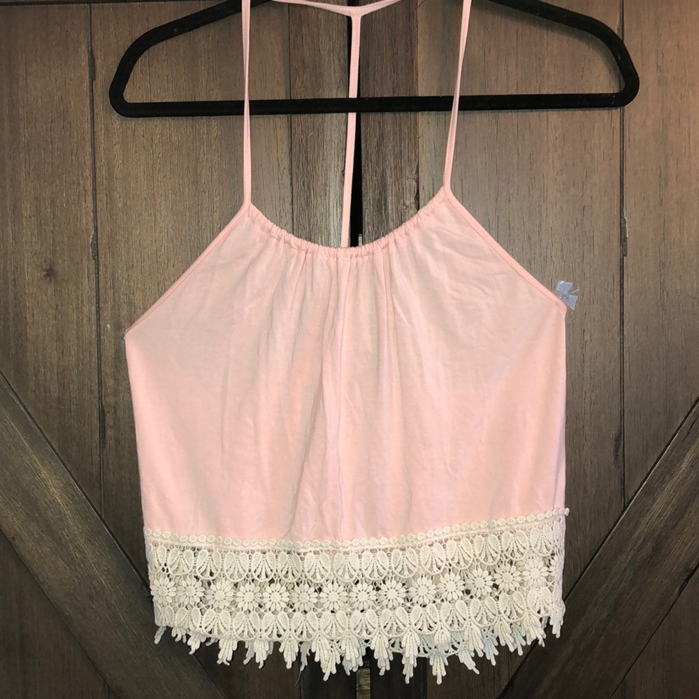 Pink crop top size small